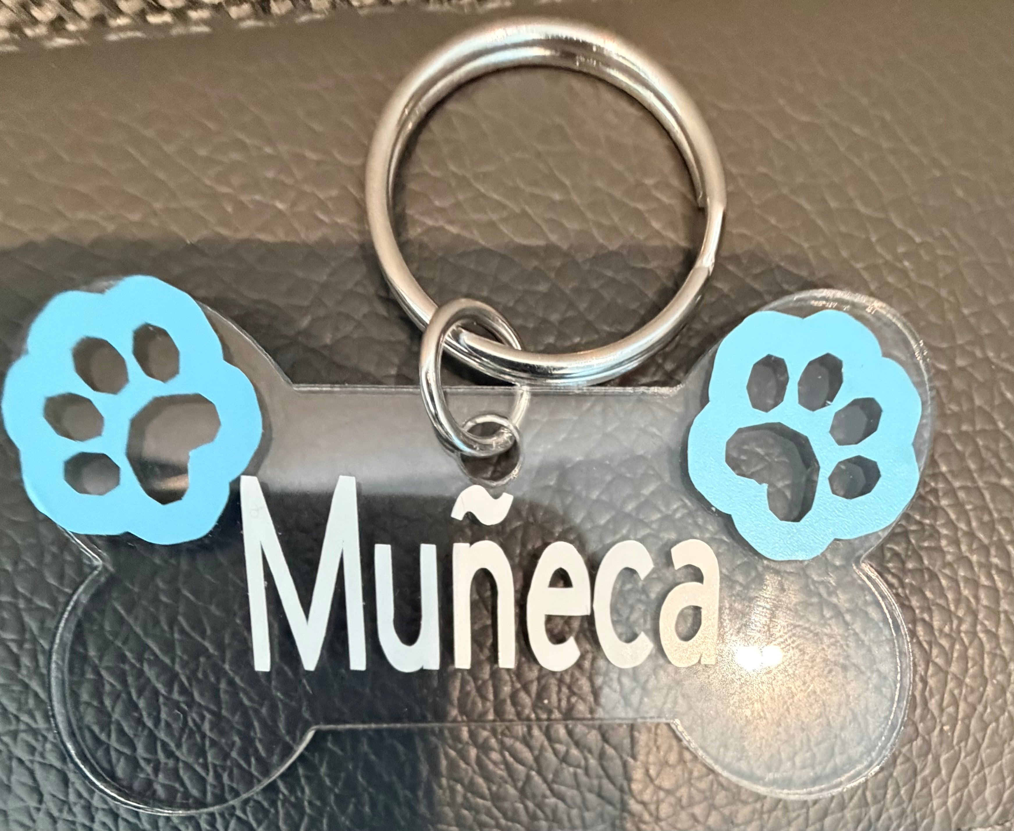 Custom Acrylic Dog Bone Keychain – Personalized with Any Name